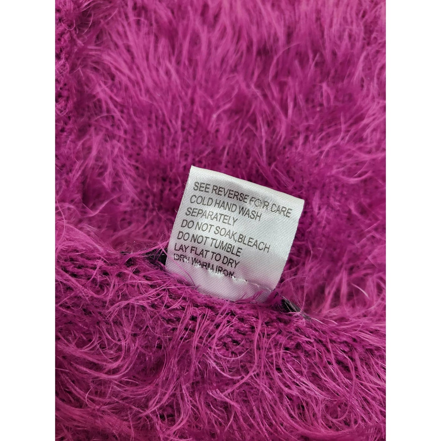 Fluffy Hot Pink Cardigan | Size Large