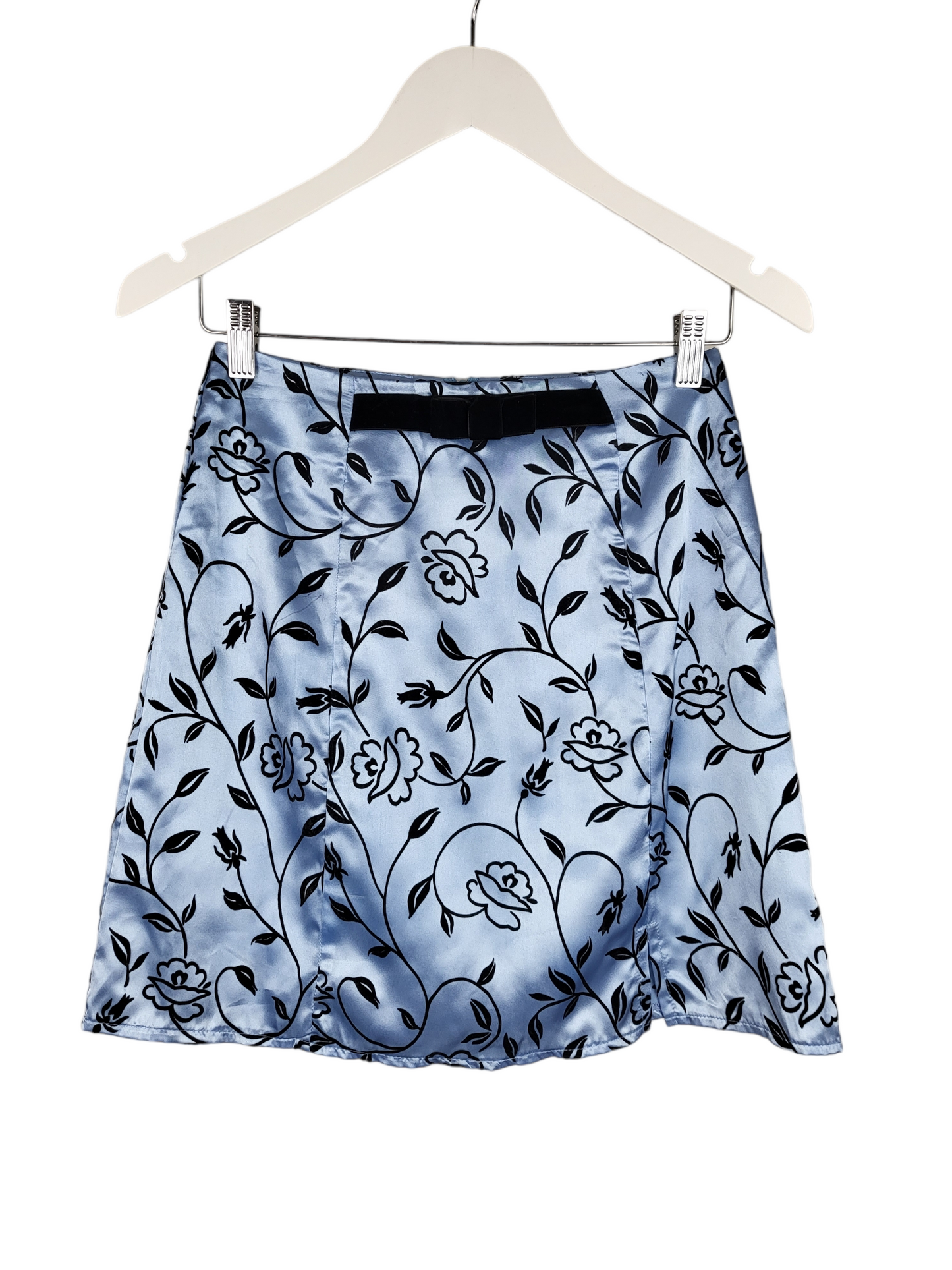 90's Baby Blue Mini Skirt, front hanging