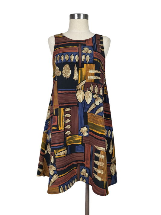 Autumn Tone Swing Dress | Size 10