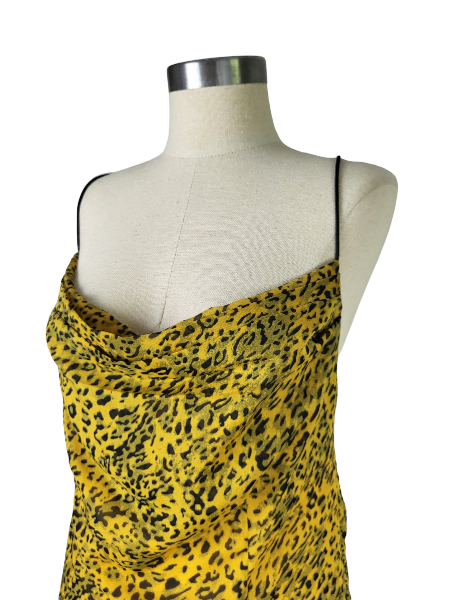 Backless Leopard Strappy Dress | Size Medium