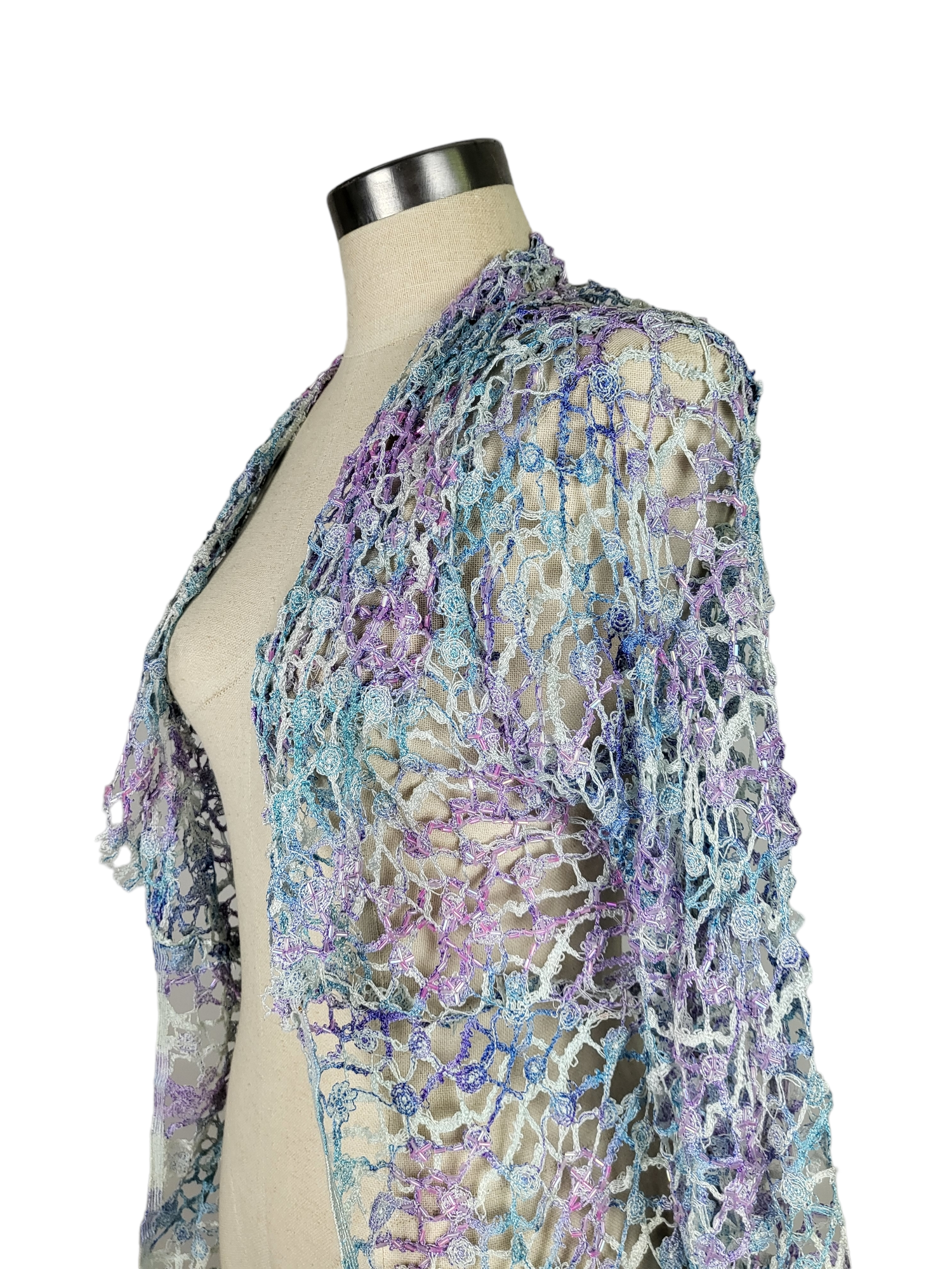 Beaded Waterfall Cardigan, side front