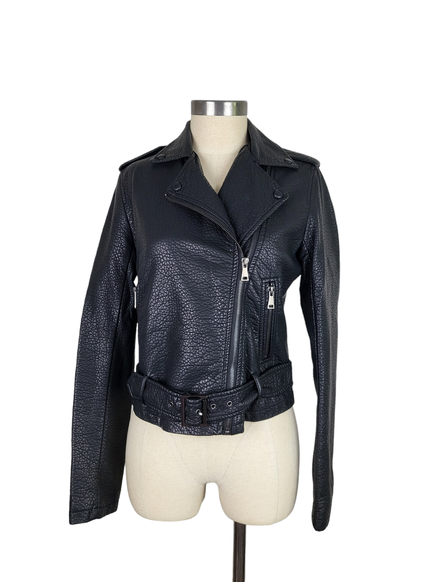 Black Moto Jacket, front