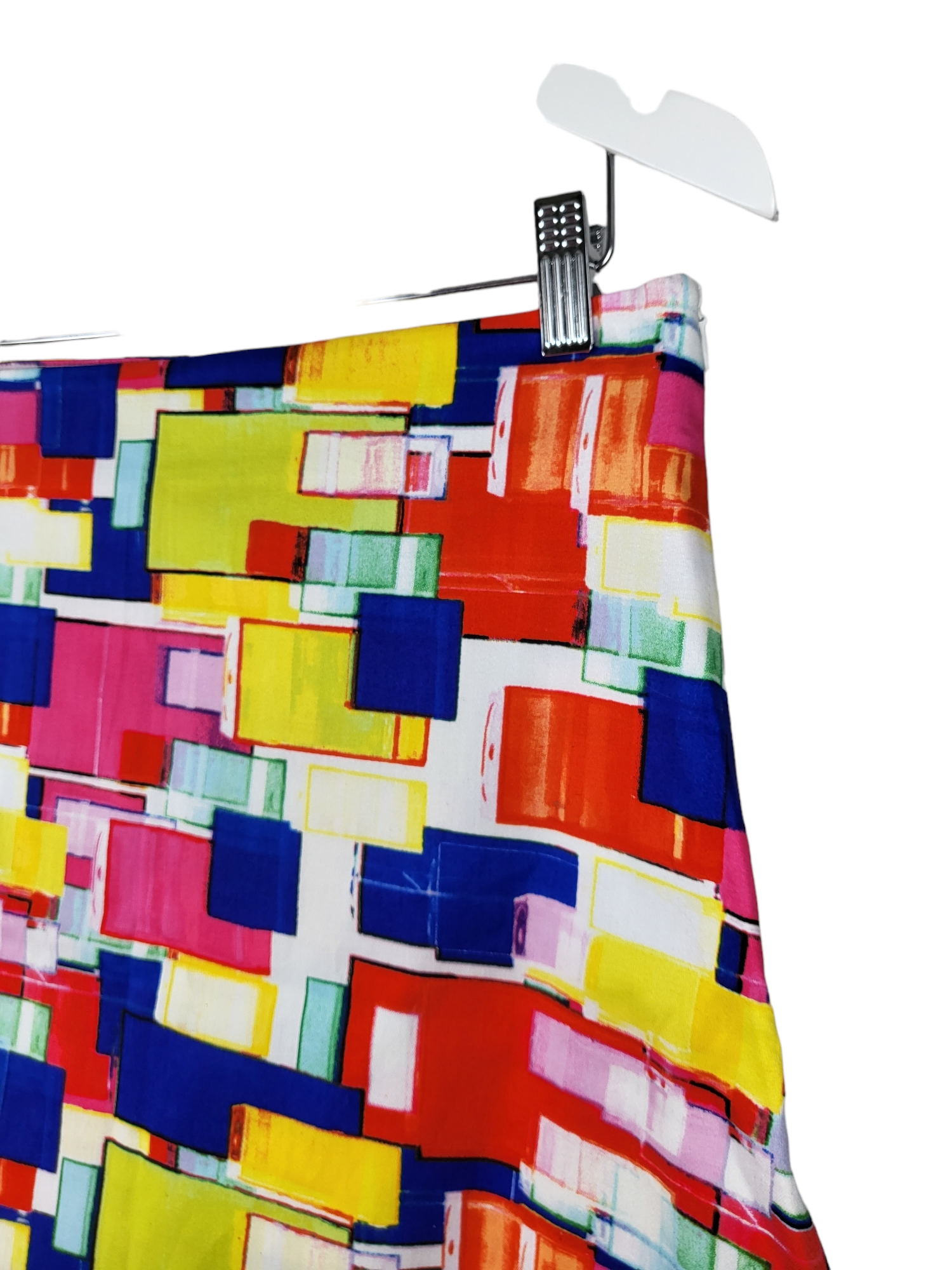 Handmade Bright Geometric Mini Skirt, waist