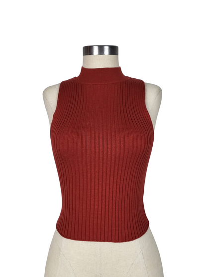 High Neck Sleeveless Crop | Size Small