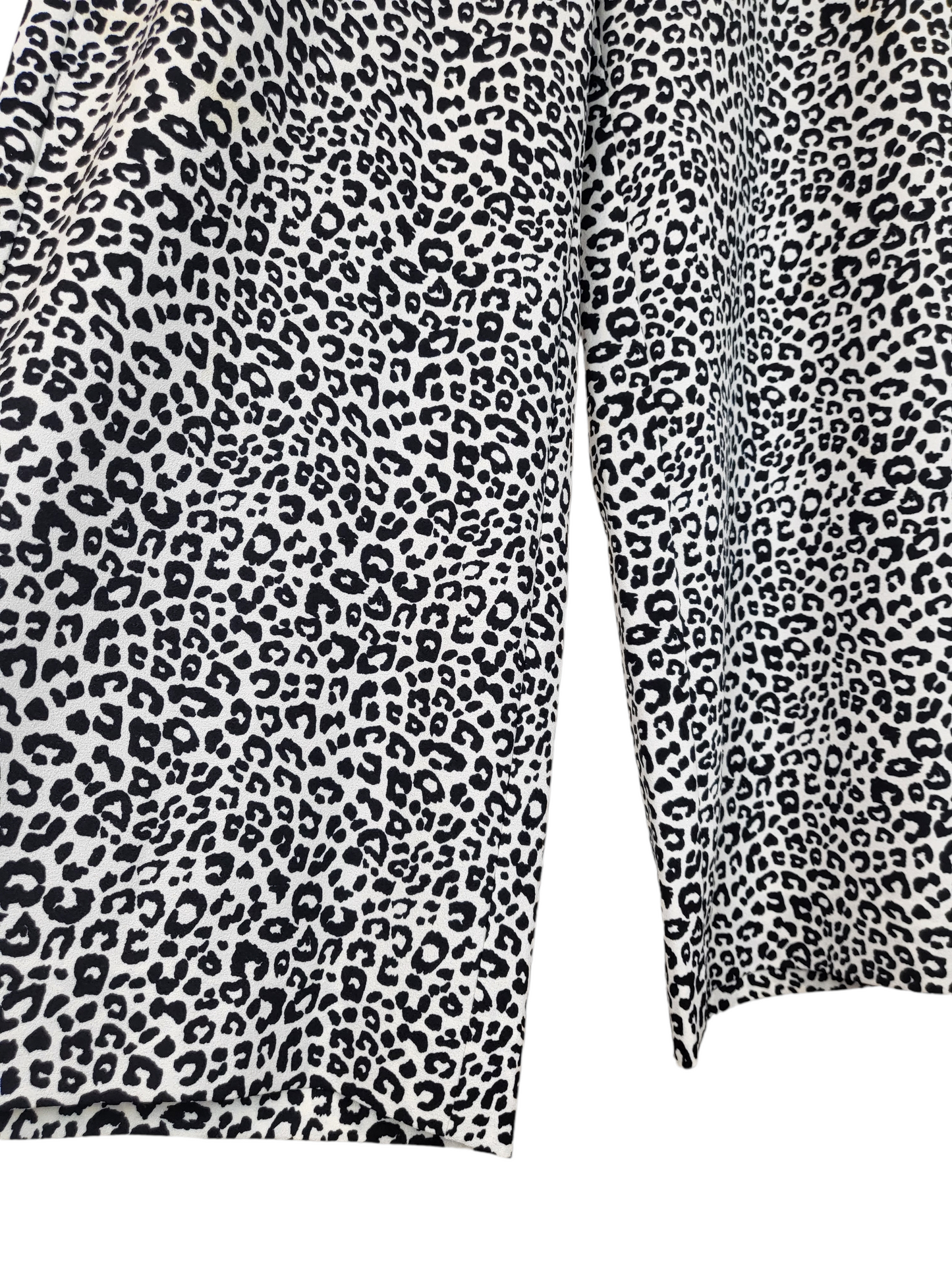 Leopard Wide Leg Pant, hem view