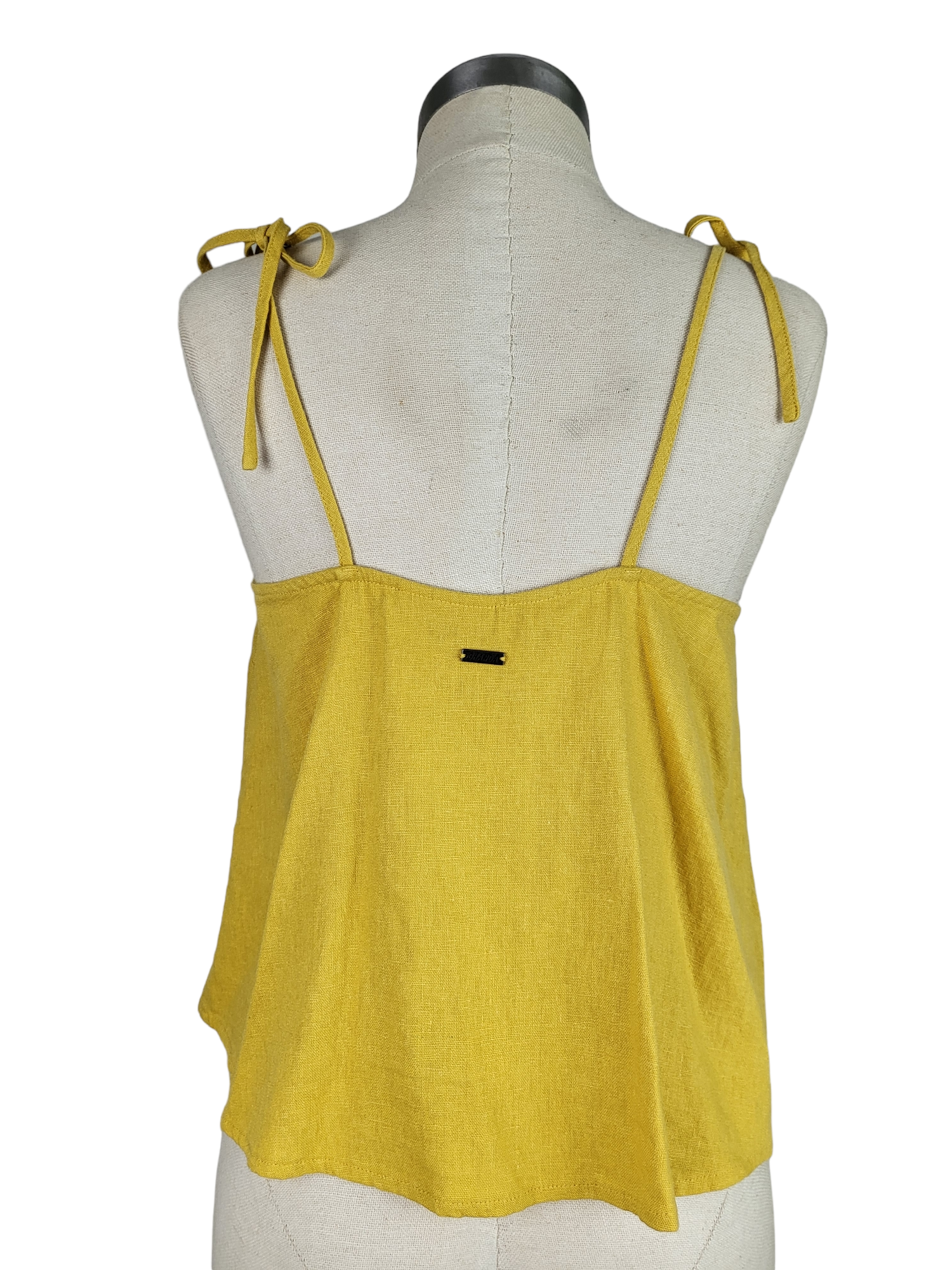 Mustard Tie Strap Cami Top, back