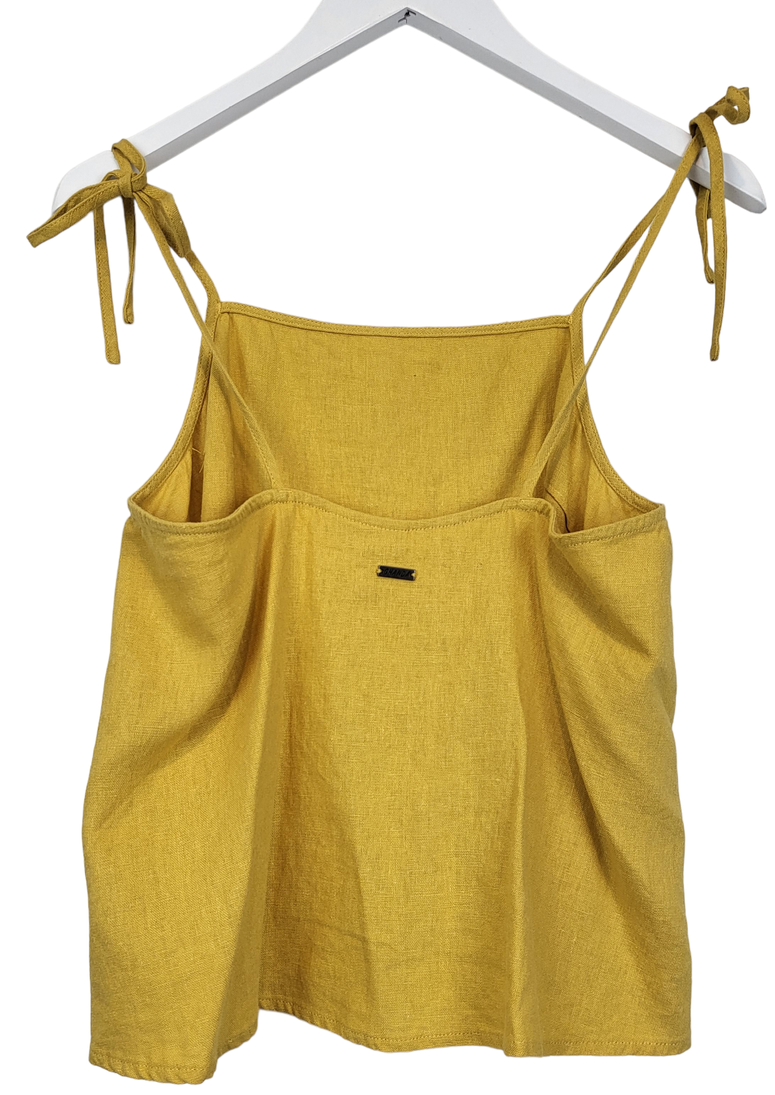 Mustard Tie Strap Cami Top, back hang