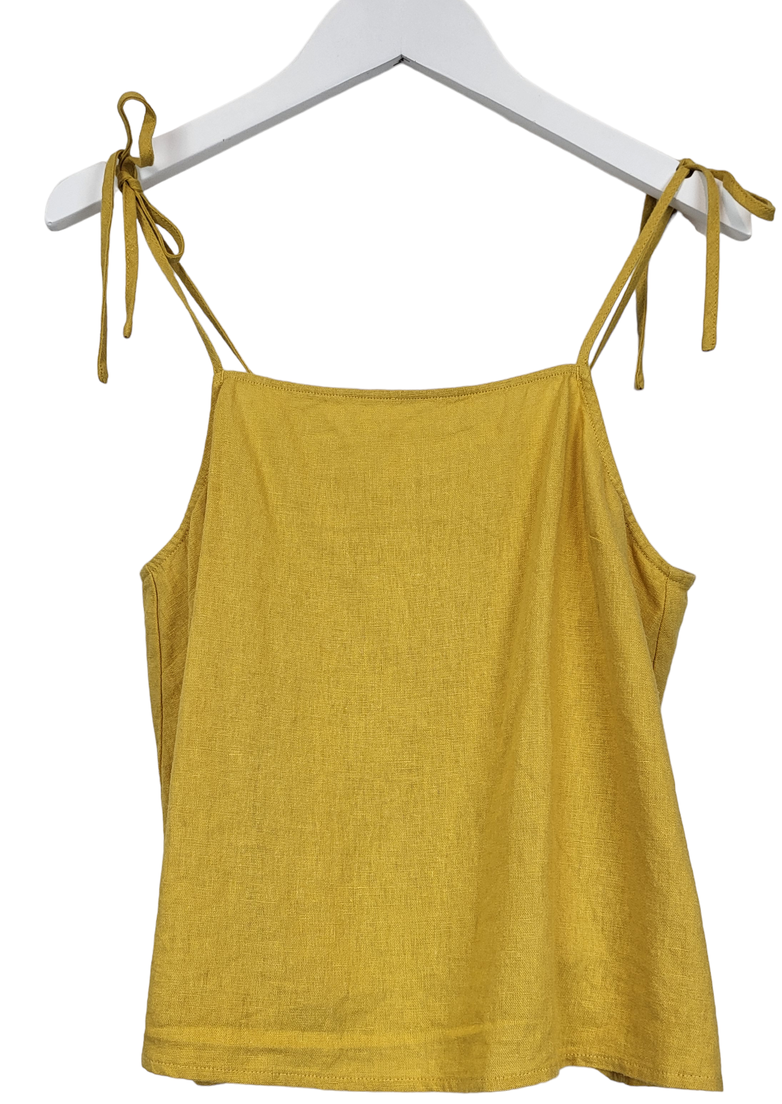 Mustard Tie Strap Cami Top, front hang