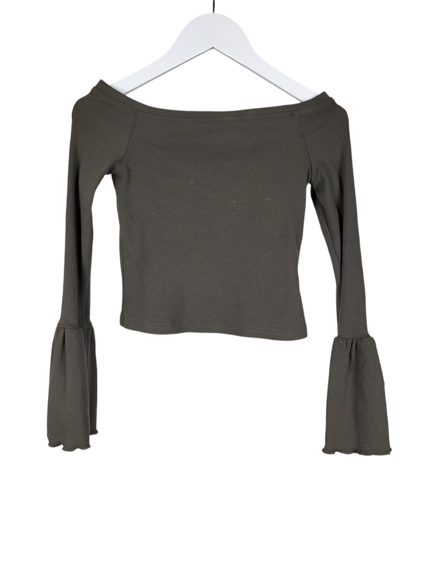 BNWT Off Shoulder Flare Sleeve Knit Top | Size 8