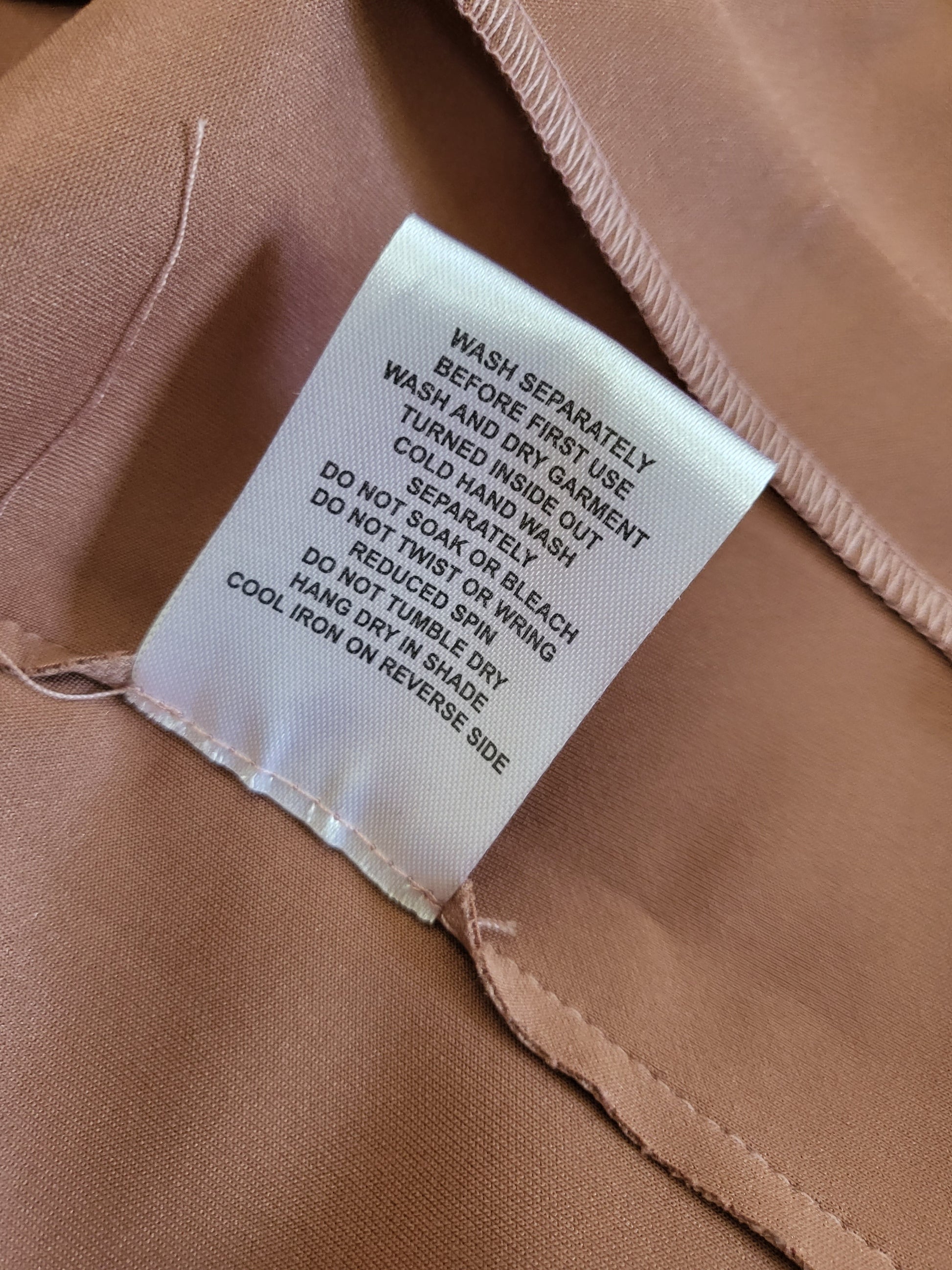 Pink Suede Look Coat, care instructions