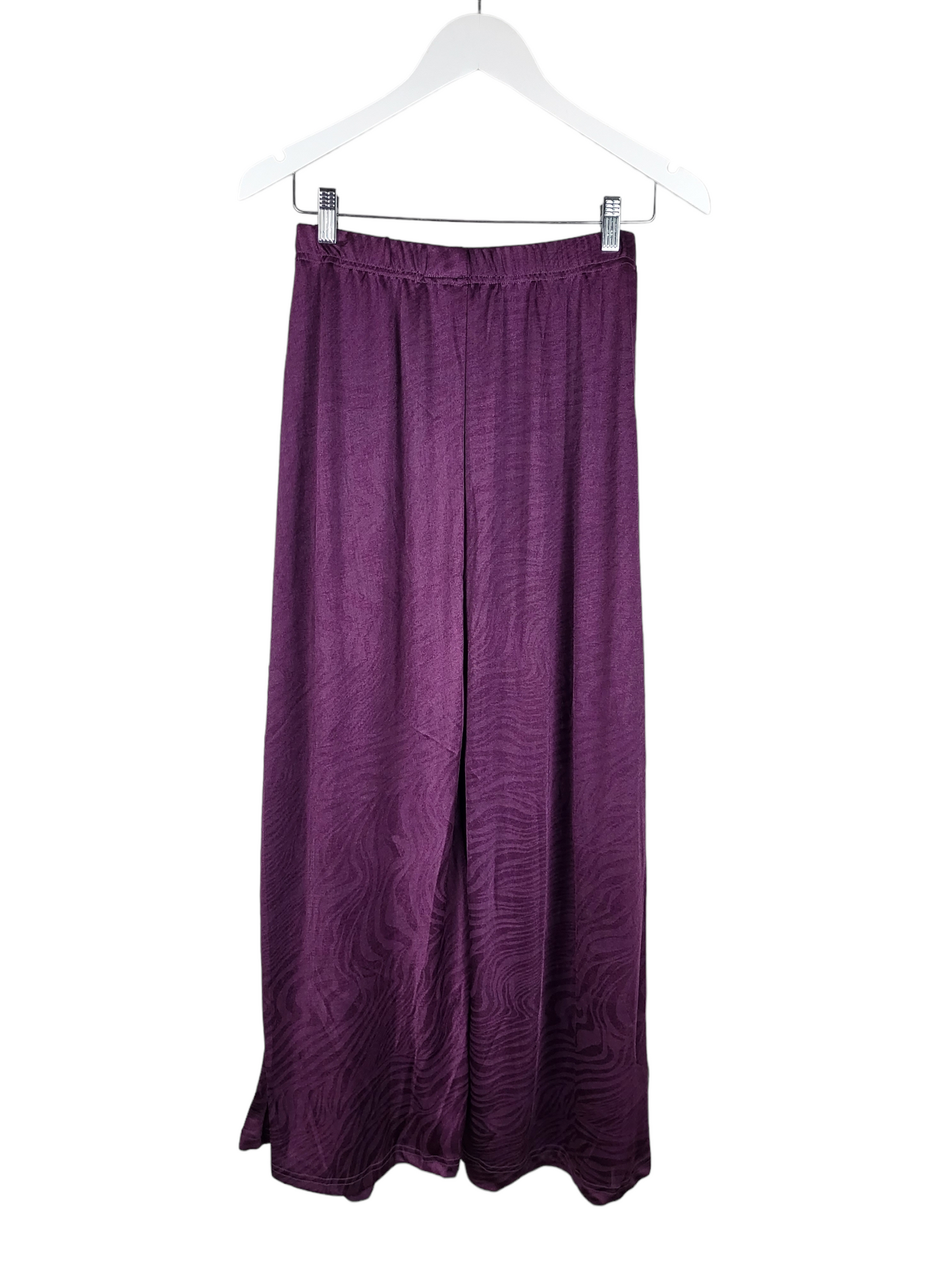 Plum Zebra Maxi Skirt with Elastic Waist | Size Small