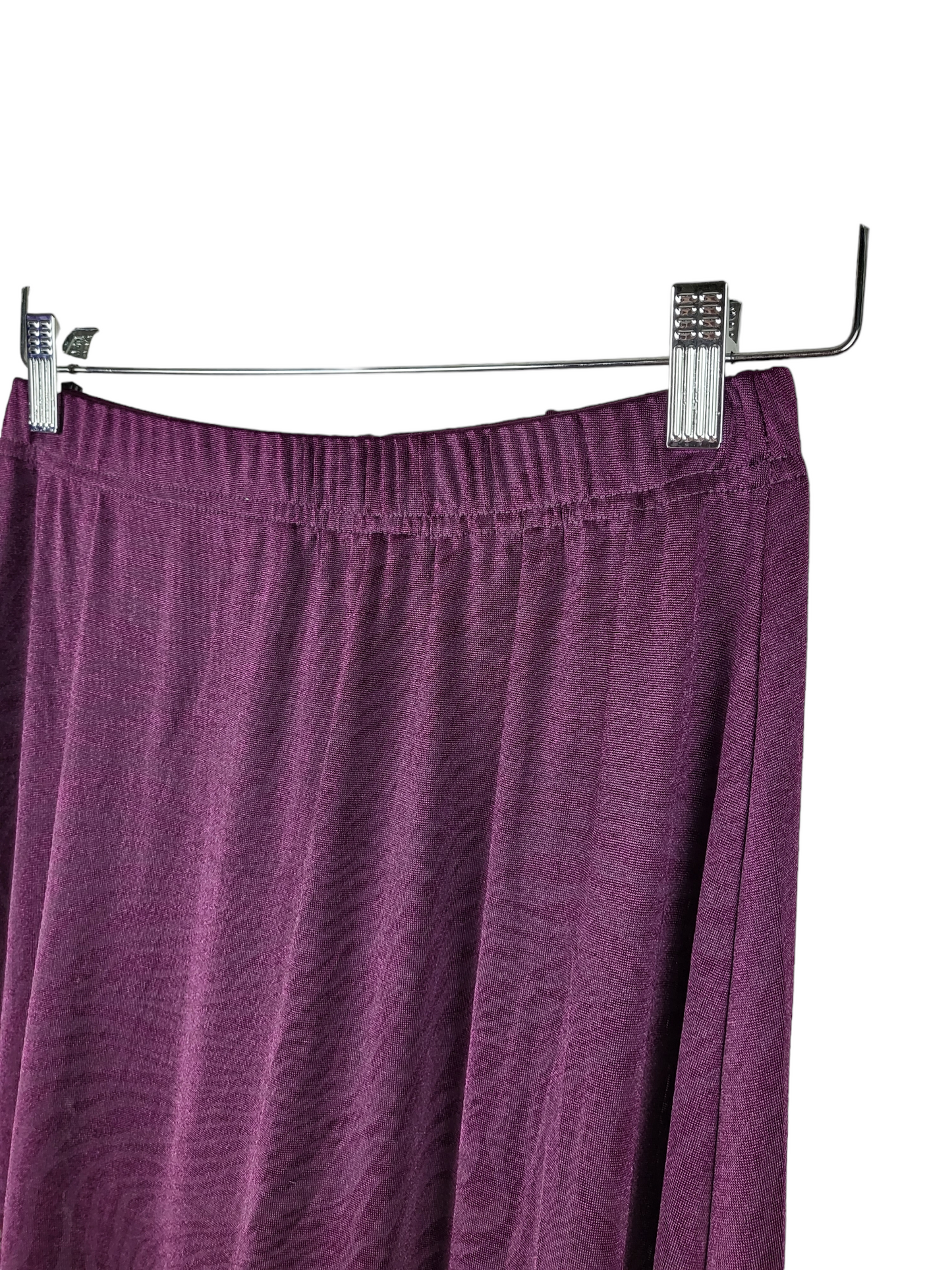 Plum Zebra Maxi Skirt with Elastic Waist | Size Small