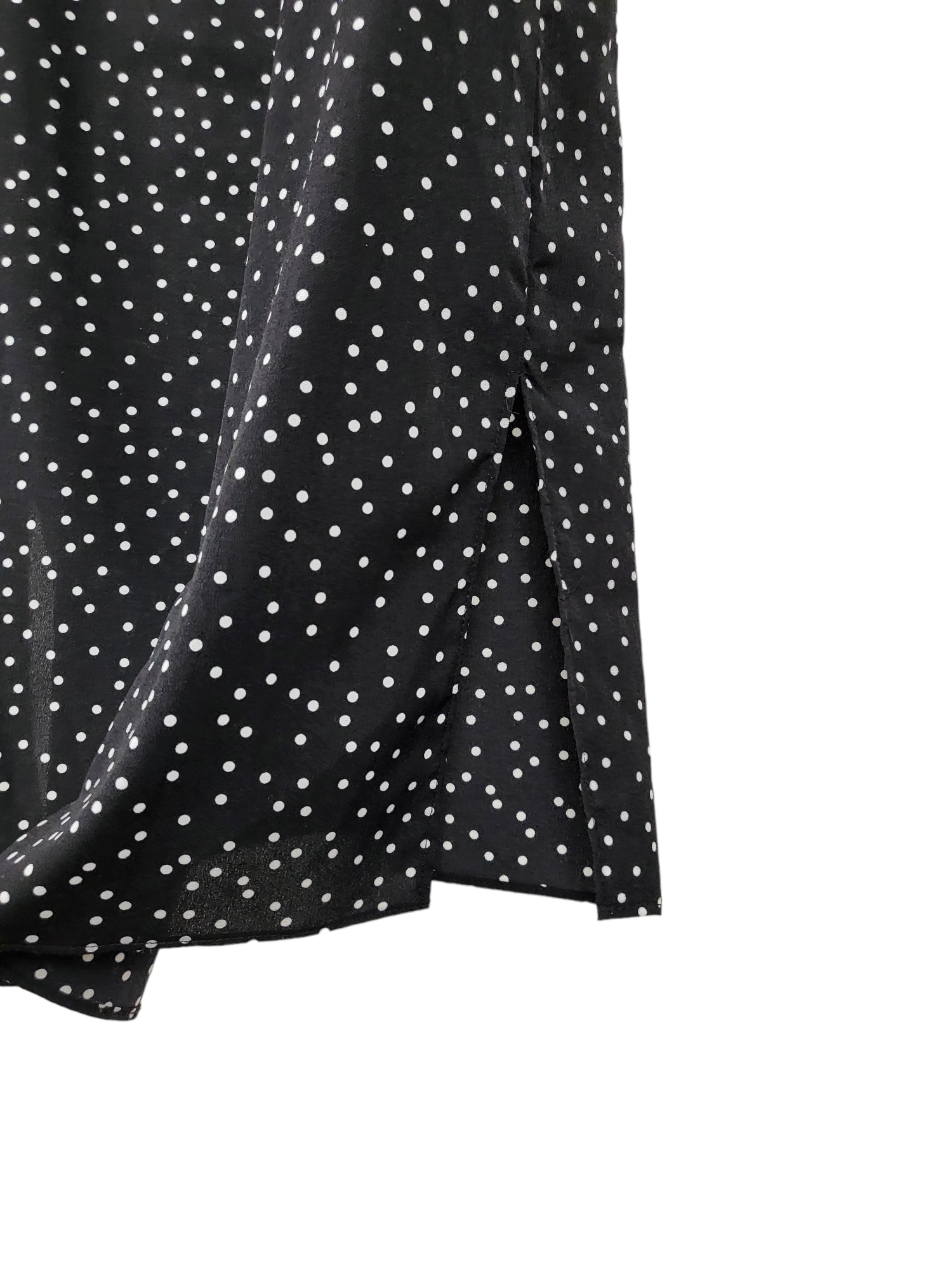 Polka Dot Cowl Slip Dress, hem view