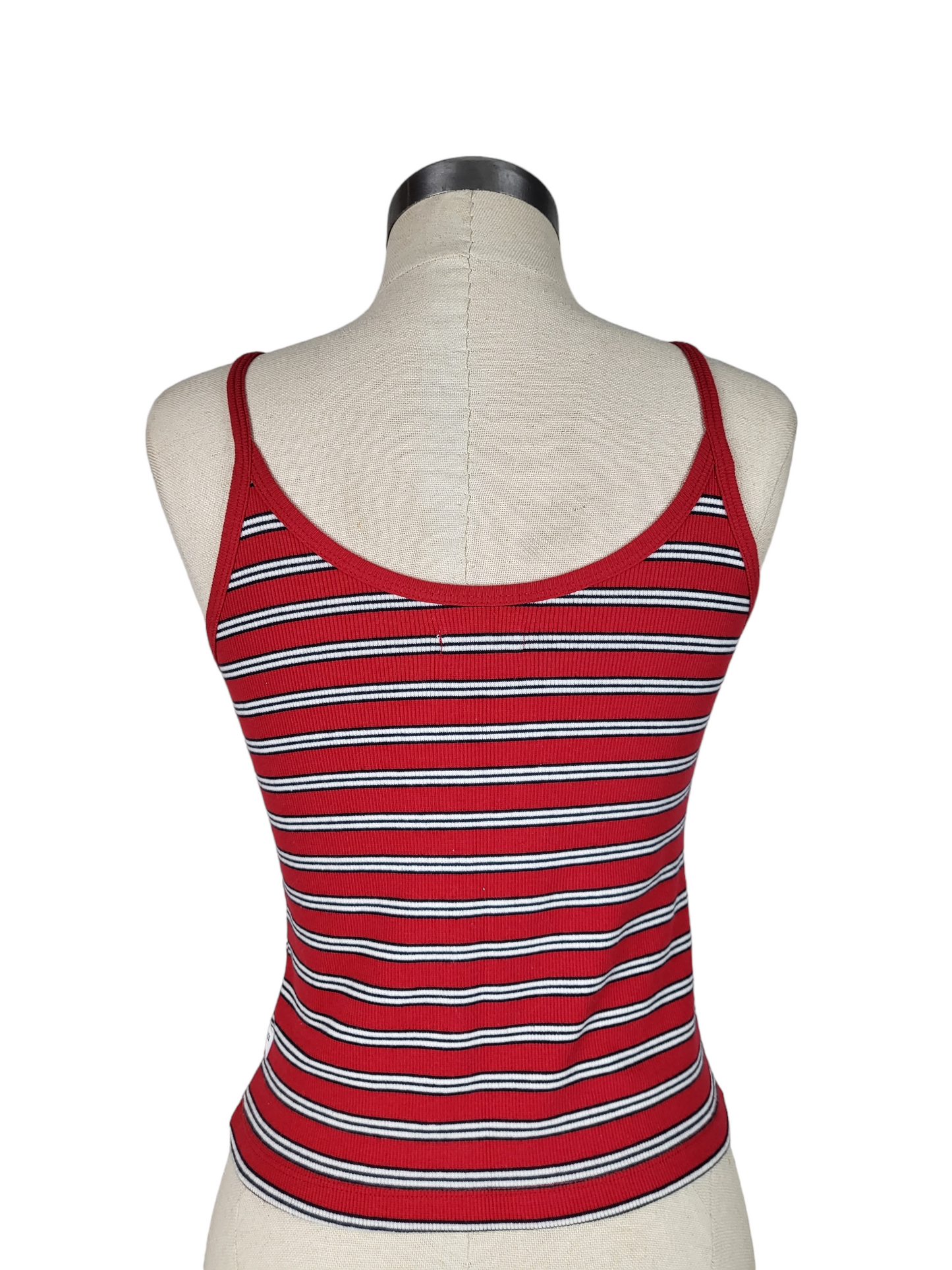 Red and White Stretch Singlet | Size 8