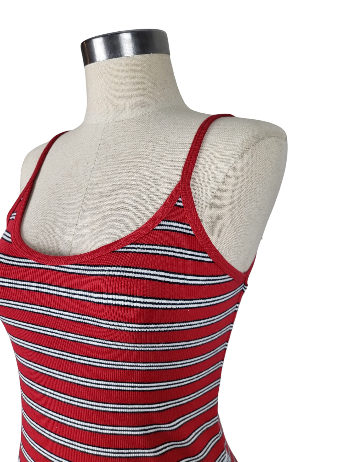 Red and White Stretch Singlet | Size 8