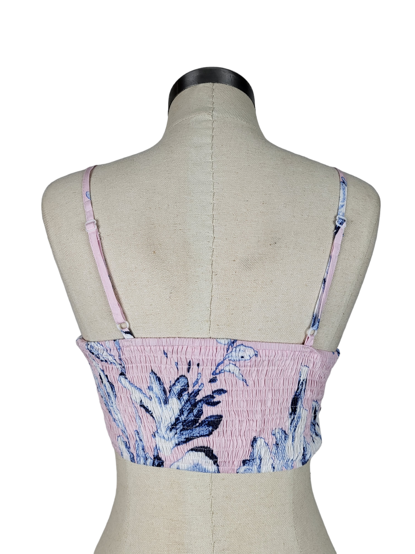 Tie Front Crop Top with Elastic Back | Size 8