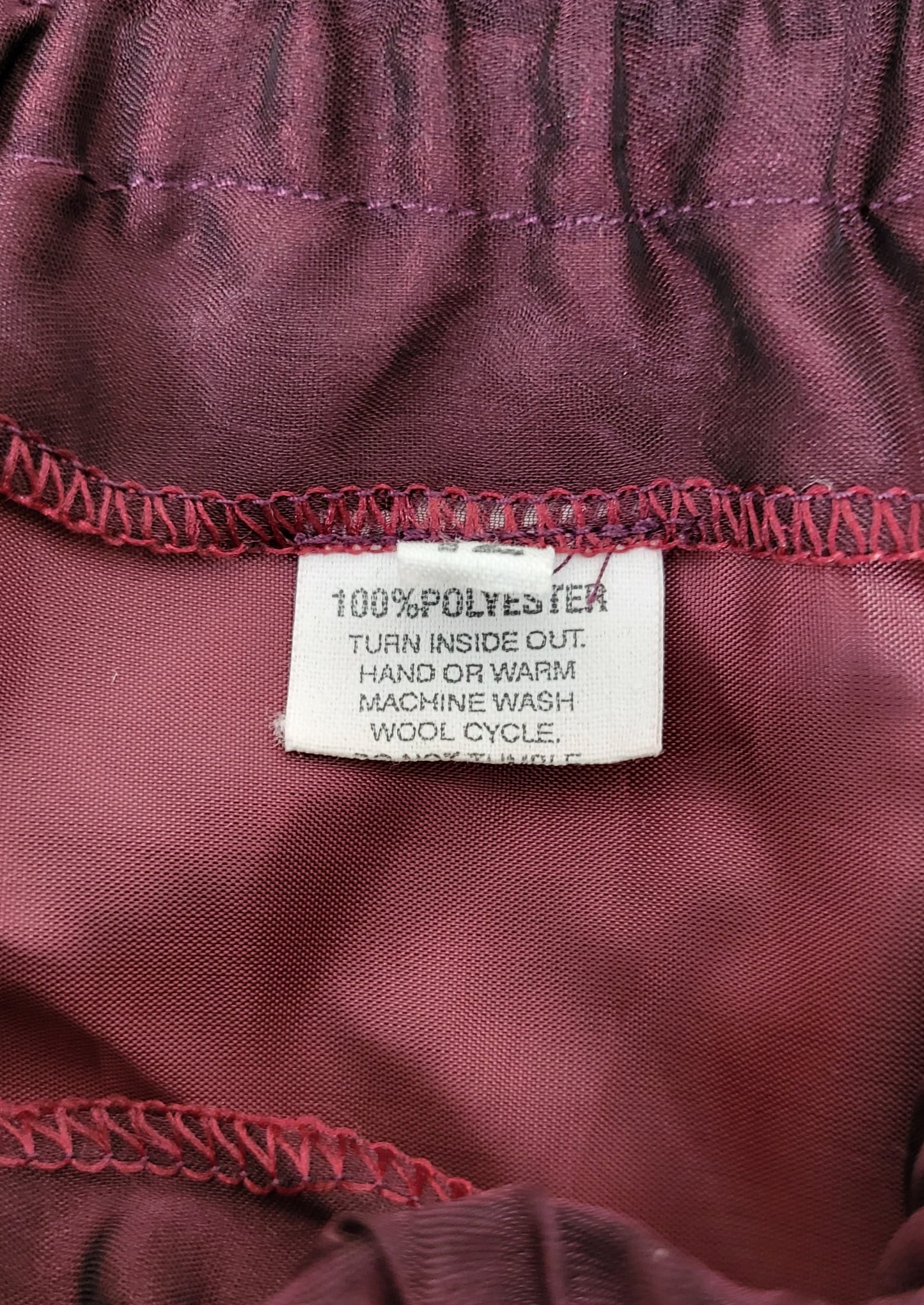 Vintage Sheer Layer Maxi Skirt, garment label